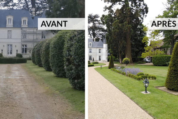 Avant / Après transformation allée